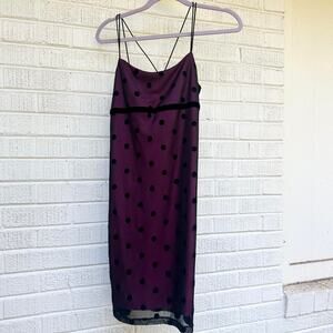 Vintage 90’s Byer Too! Sheer Black Pink Mesh Polka Dot Dress